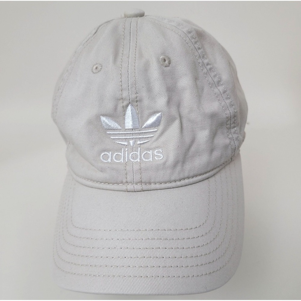 Adidas  Lot of 2 Trefoil Caps Unisex– White Strapback + Acid-Wash Denim Hat - Picture 4 of 14